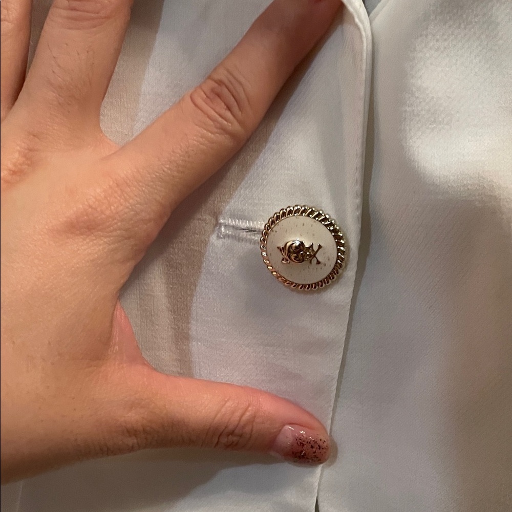 Talbots Classic White Single-Button Blazer With N… - image 6